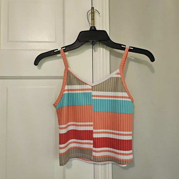 Blue Blush Multicolor Striped Ribbed Tank Top - Picture 2 of 3